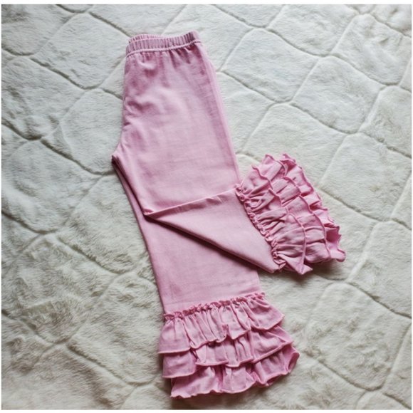 Adorable Essentials pink carpi length ruffled icings Size 10t spring easter summ - Picture 1 of 4